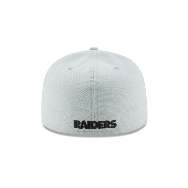 Las Vegas Raiders Snow Grey 59Fifty Fitted Hat