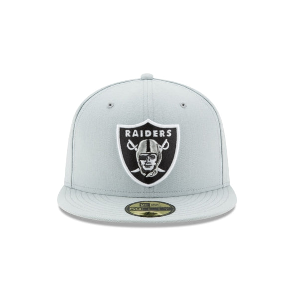 Las Vegas Raiders Snow Grey 59Fifty Fitted Hat