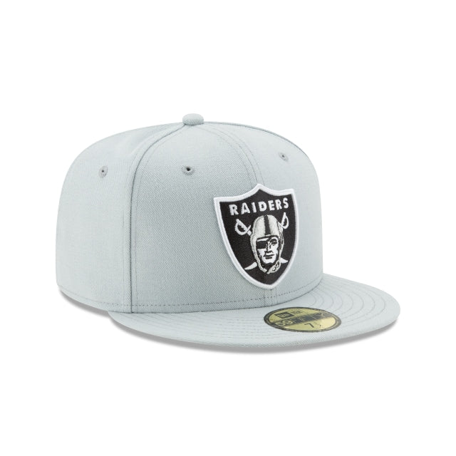 Las Vegas Raiders Snow Grey 59Fifty Fitted Hat