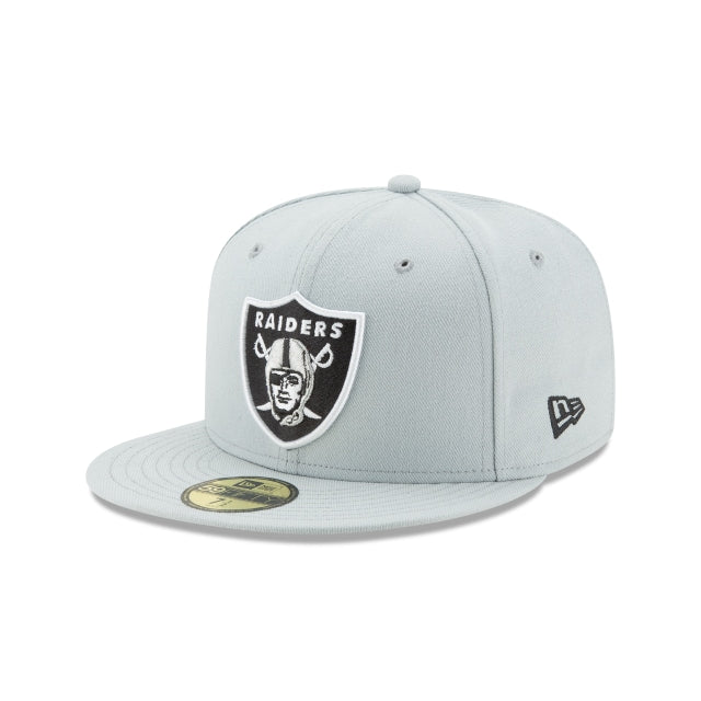 Las Vegas Raiders Snow Grey 59Fifty Fitted Hat