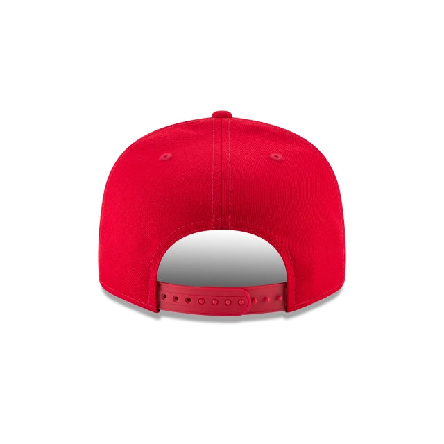 Los Angeles Dodgers Scarlet Red on Black 9Fifty Snapback