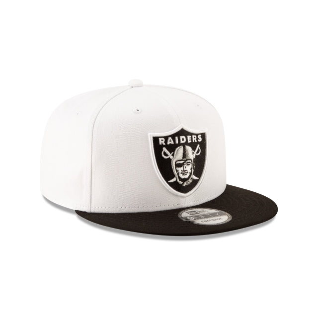 Las Vegas Raiders 2 Tone White Black 9Fifty Snapback