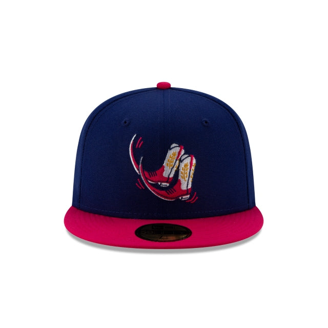 Pointy Botas De Amarillo Copa de la Diversion 2 Tone Milb 59Fifty Fitted Hat