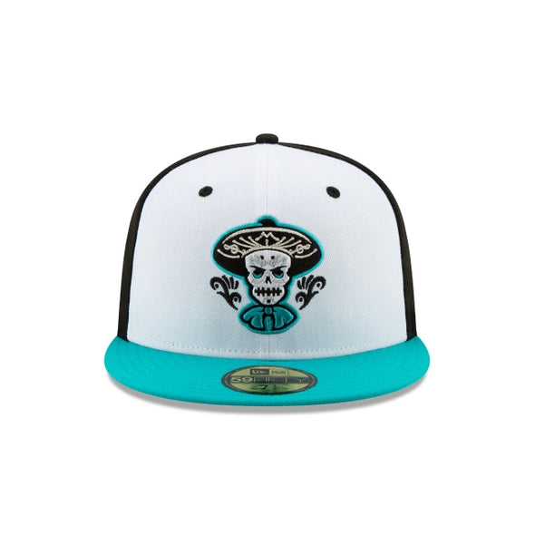 Mariachis De Nuevo Mexico Tiffany Blue White & Black Milb 59Fifty Fitted Hat