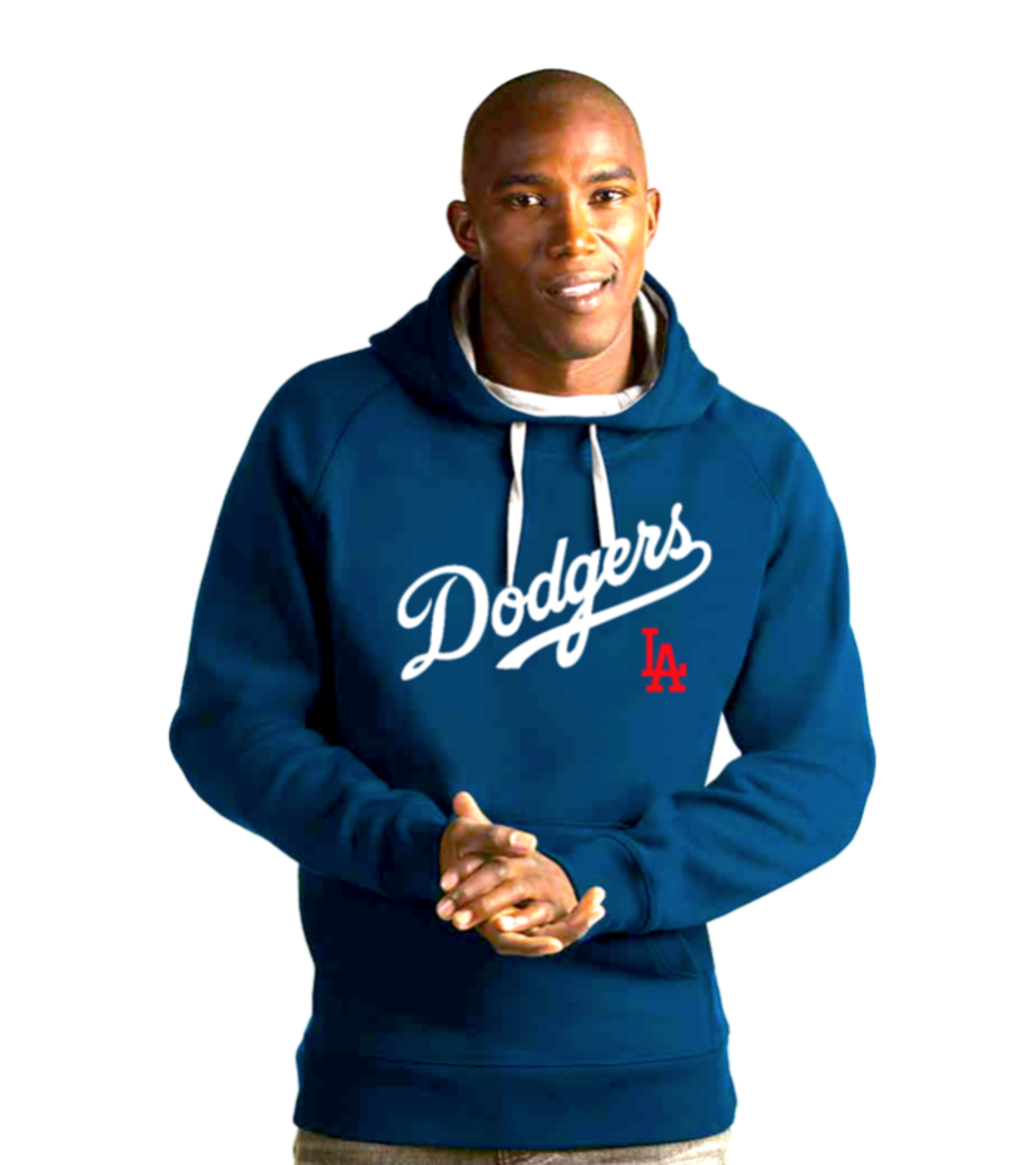 Los Angeles Dodgers Antigua Blue Victory Pullover Hoodie CROWN