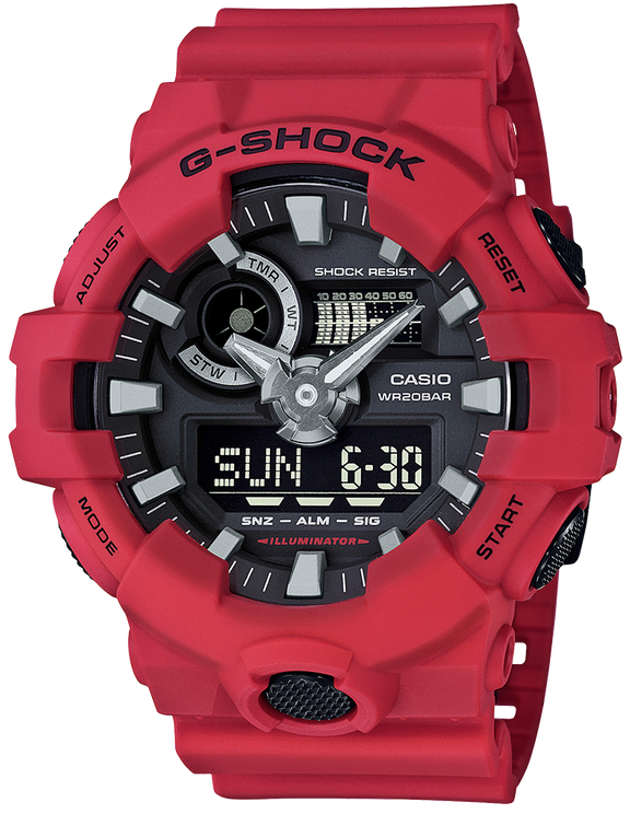 G-Shock Analog-Digital Red and Black Watch