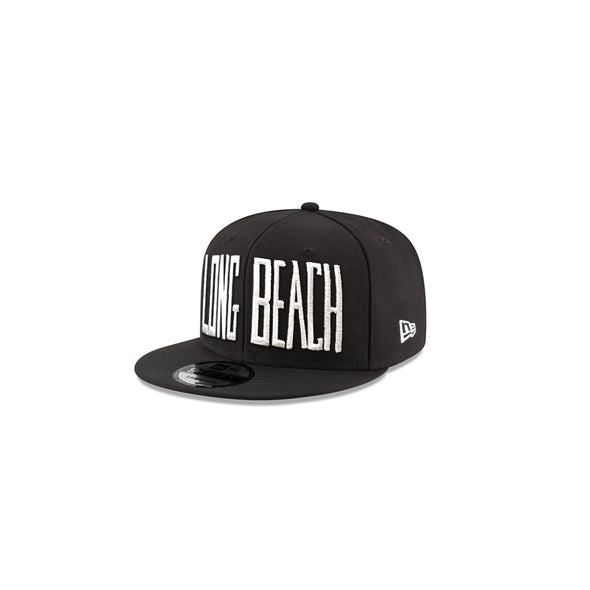 Long Beach Caps Block Black White 9Fifty Snapback