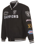 Las Vegas Raiders 3 Time Super Bowl Champions Reversible Jacket