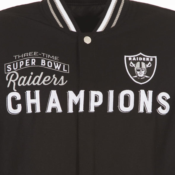 Las Vegas Raiders 3 Time Super Bowl Champions Reversible Jacket