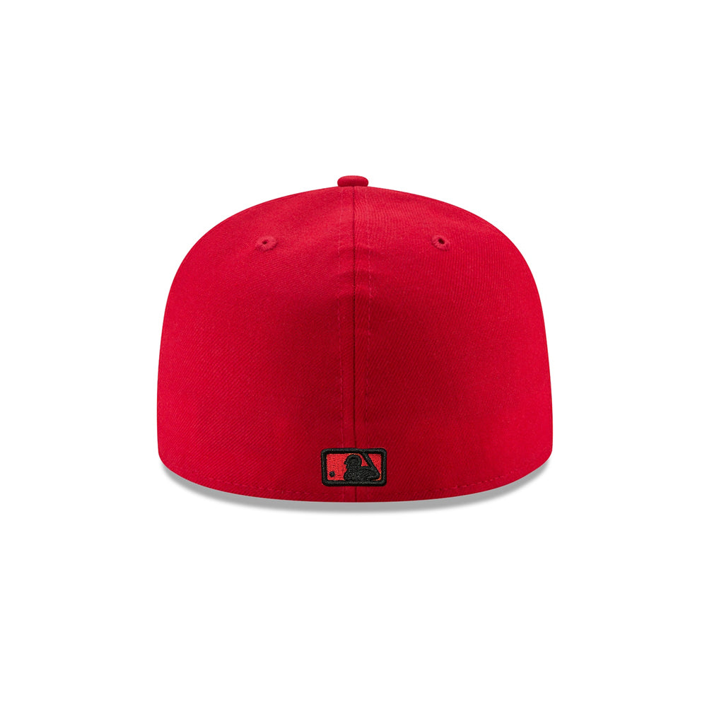 Los Angeles Angels of Anaheim Scarlet Red on Black 59Fifty Fitted