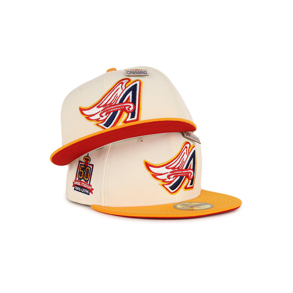 Los Angeles Angels California State Red 59Fifty Fitted Hat by MLB