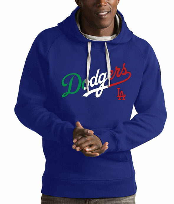 Los Angeles Dodgers X Mexico Antigua Royal Blue Victory Pullover Hoodie