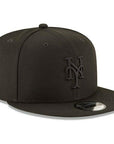 New York Mets Black on Black MLB Basic 9Fifty Snapback