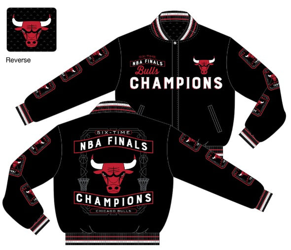 Chicago Bulls 6 Time NBA Finals Champions Reversible Jacket