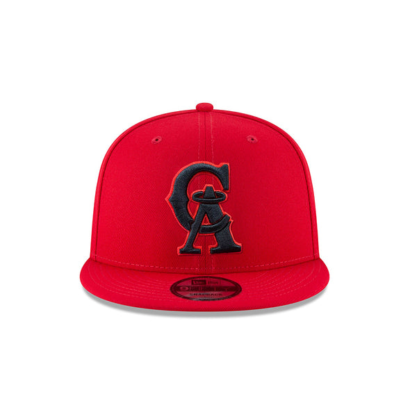 California Angels Scarlet Red On Black 9Fifty Snapback