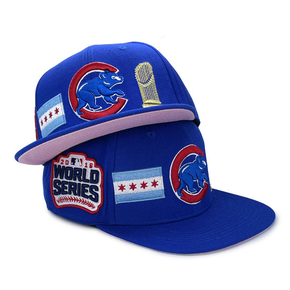 Pro Standard Chicago Cubs City Double Front Logo 2016 World Series Side Patch Snapback