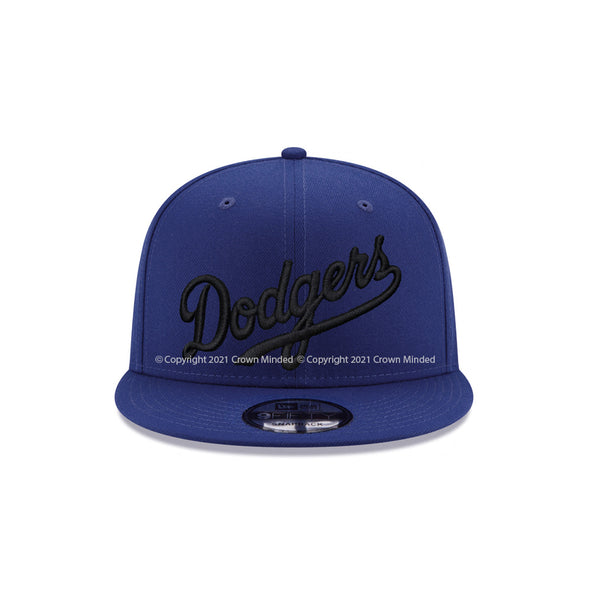 Los Angeles Dodgers Wordmark Royal Blue on Black 9Fifty Snapback
