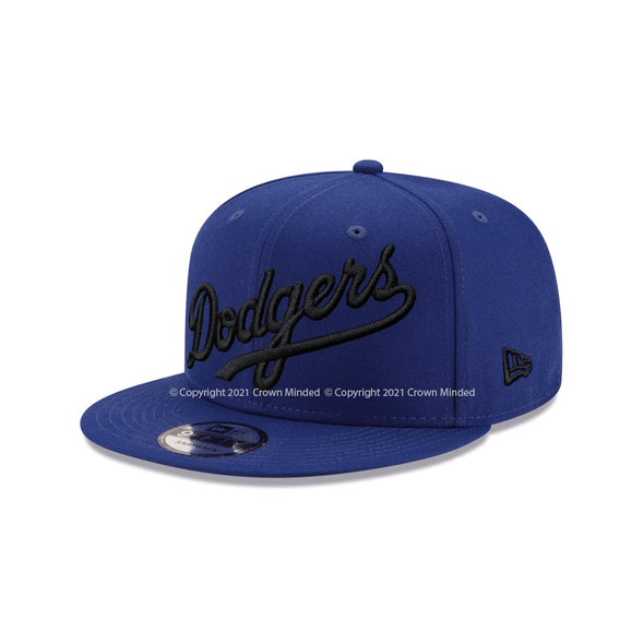 Los Angeles Dodgers Wordmark Royal Blue on Black 9Fifty Snapback