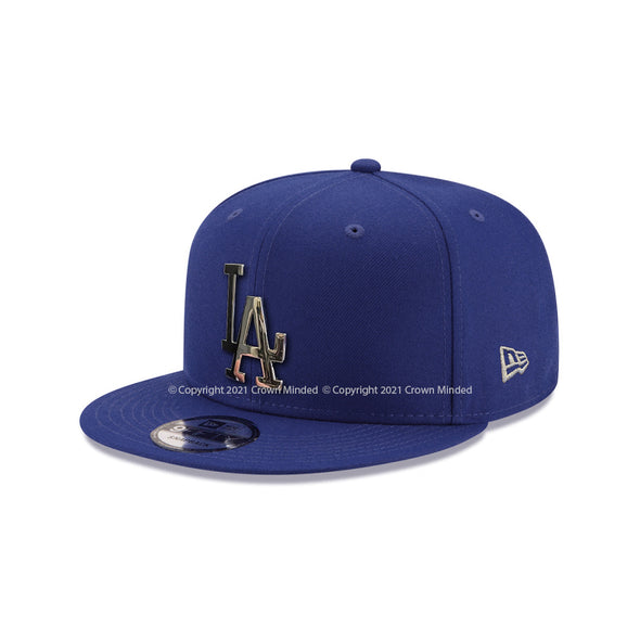 Los Angeles Dodgers Royal on Chrome Metal Badge 9Fifty Snapback