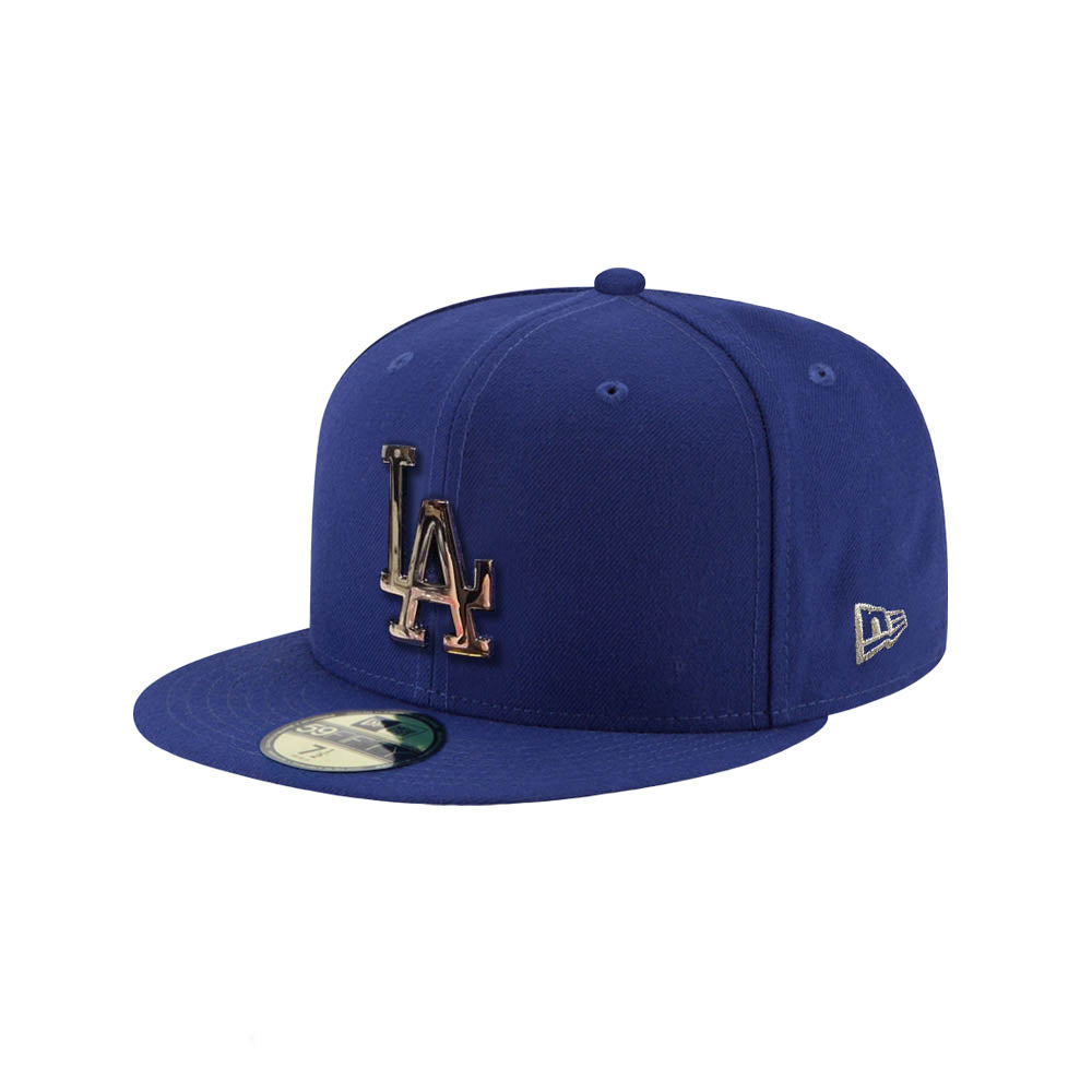 Los Angeles Dodgers Royal Metal Badge MLB 59Fifty Fitted Hat