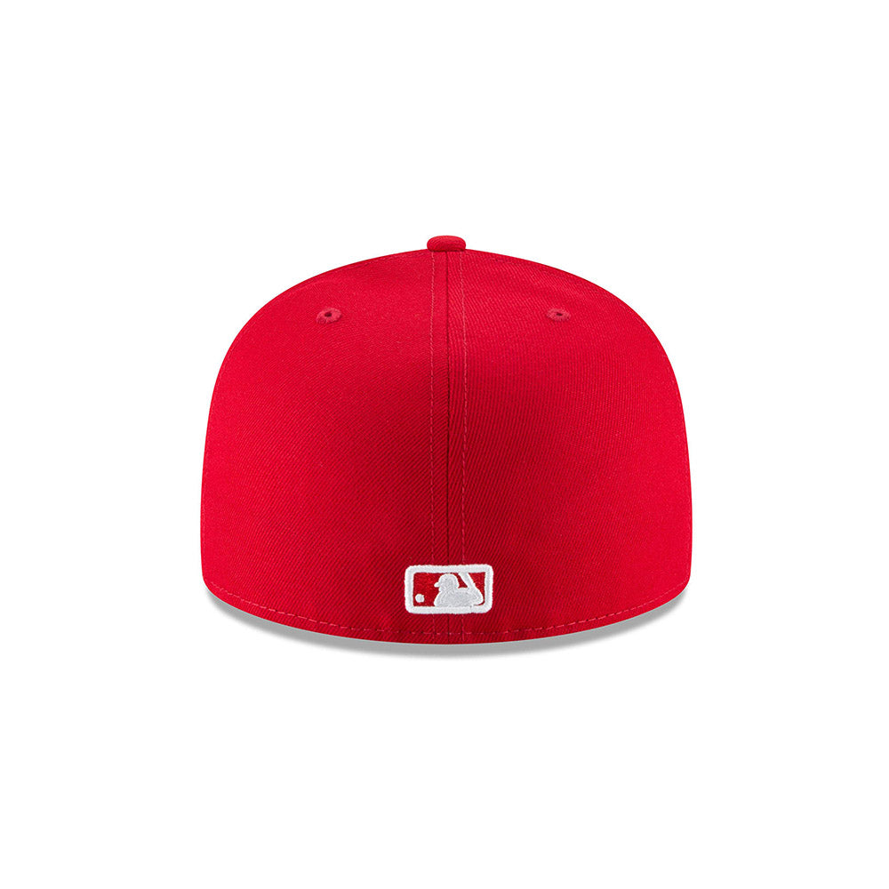 Los Angeles Dodgers MLB Scarlet Red on White 59Fifty Fitted Hat