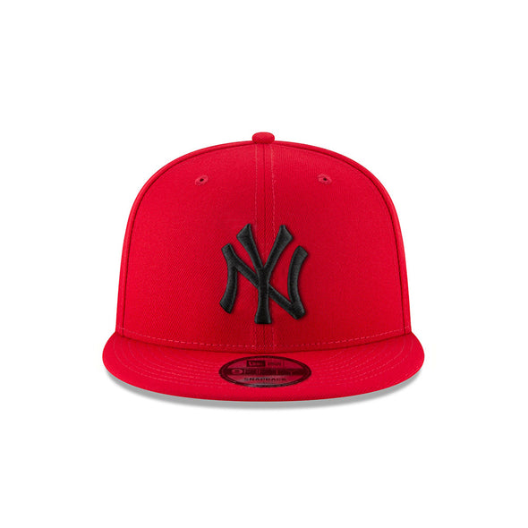 New York Yankees Scarlet Red On Black 9Fifty Snapback