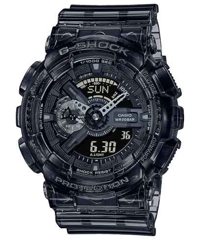Clear skeleton g shock sales