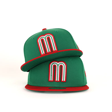 New Era Mexico Serie Del Caribe M Green Red 2 Tone 59Fifty Fitted