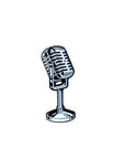 CrownMinded Retro Microphone Cap Pin