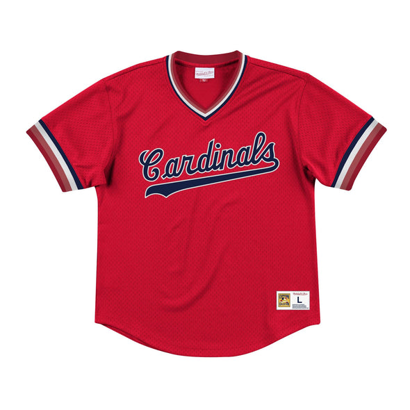 Mitchell & Ness St. Louis Cardinals Red Mesh Short Sleeve Jersey