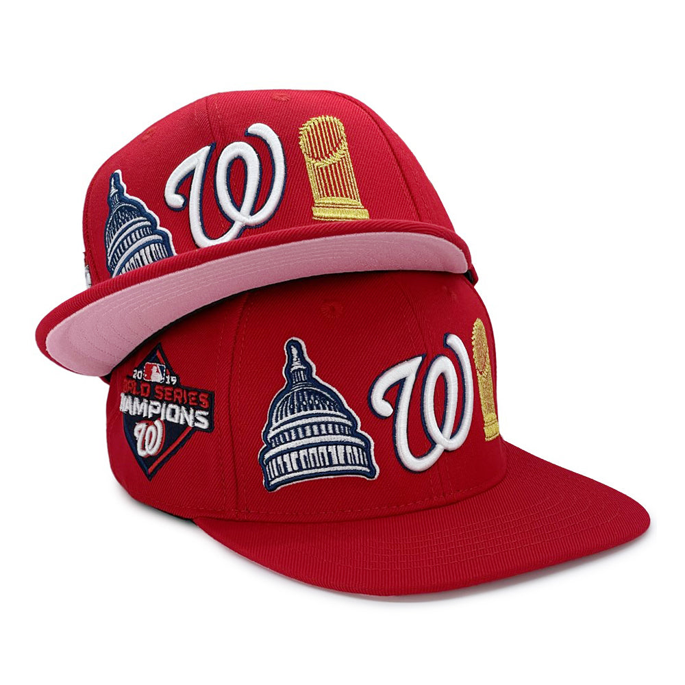 Pro Standard Washington Nationals City Double Front Snapback Hat (Red)