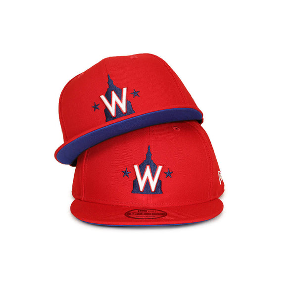 Washington Nationals Scarlet Red on Blue 9Fifty Snapback