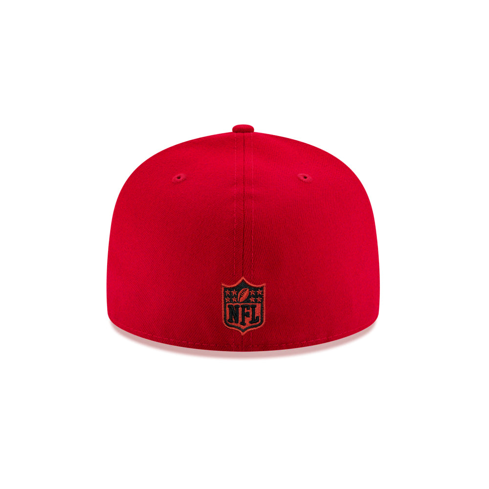 San Francisco 49ers Scarlet Red on Black 59Fifty Fitted