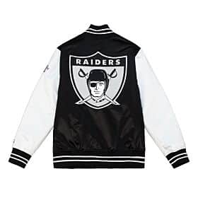 Mitchell & Ness Oakland Raiders Team Origins Varsity Satin Jacket
