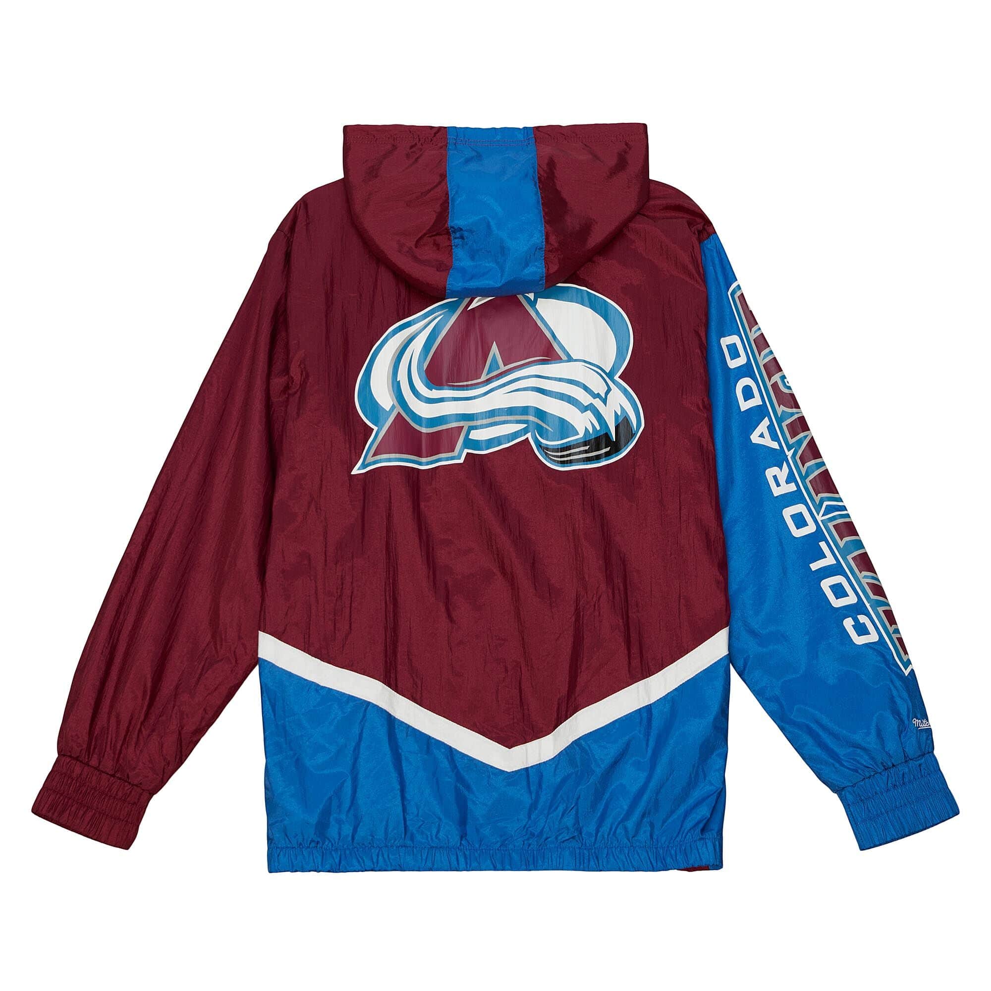 Mitchell &amp; Ness Colorado Avalanche Undeniable Full Zip NHL Windbreaker Hood