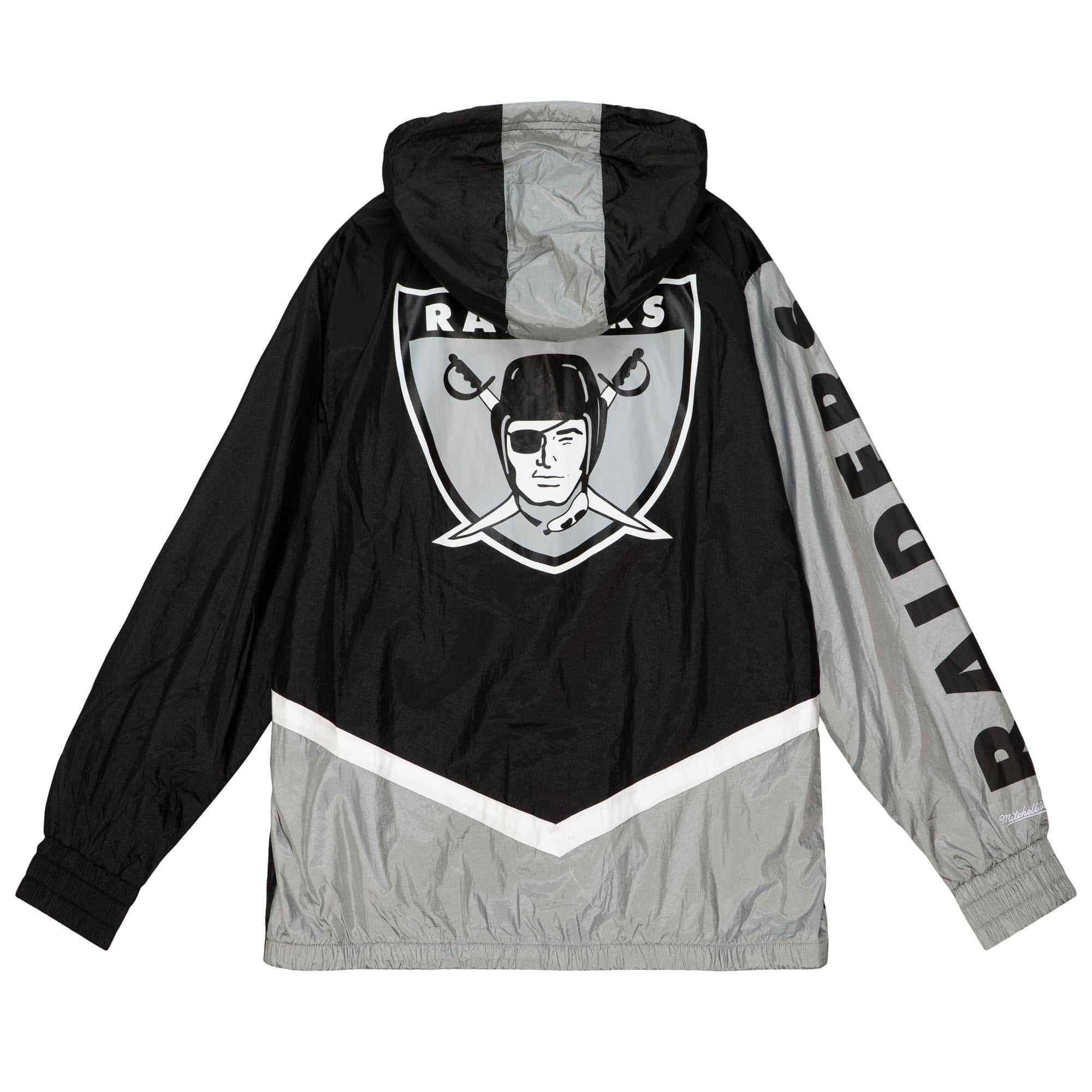 Mitchell &amp; Ness Oakland Raiders Undeniable Full Zip NFL Windbreaker Hood