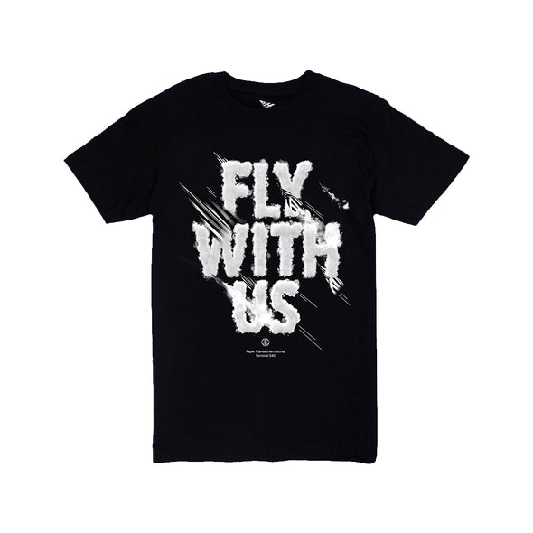 Paper Planes Fly With Us Black S/S Tee