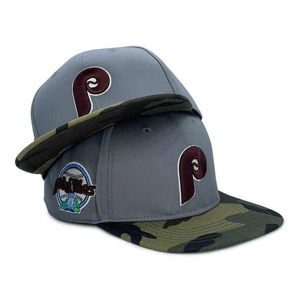 Pro Standard Philadelphia Phillies Retro Logo Side Patch Camo Snapback