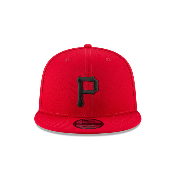 Pittsburgh Pirates Scarlet Red On Black 9Fifty Snapback