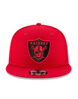 Las Vegas Raiders Scarlet Red On Black 9Fifty Snapback
