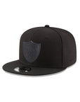Las Vegas Raiders Black on Black Metal Badge NFL 9Fifty Snapback