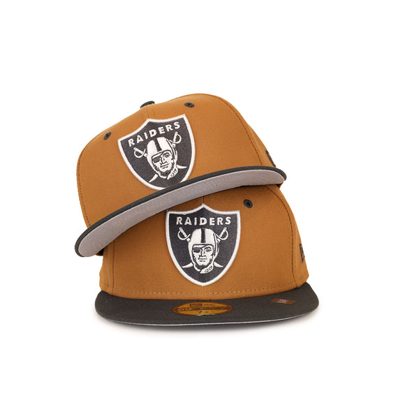 Las Vegas Raiders NFL Fall Brown Storm Charcoal 2 Tone Color Pack 59Fifty Fitted Cap