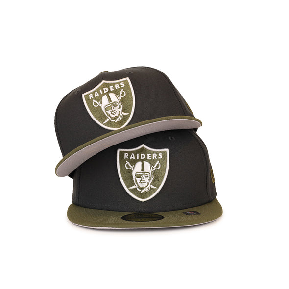 Las Vegas Raiders NFL Storm Charcoal Olive 2 Tone Color Pack 59Fifty Fitted Cap