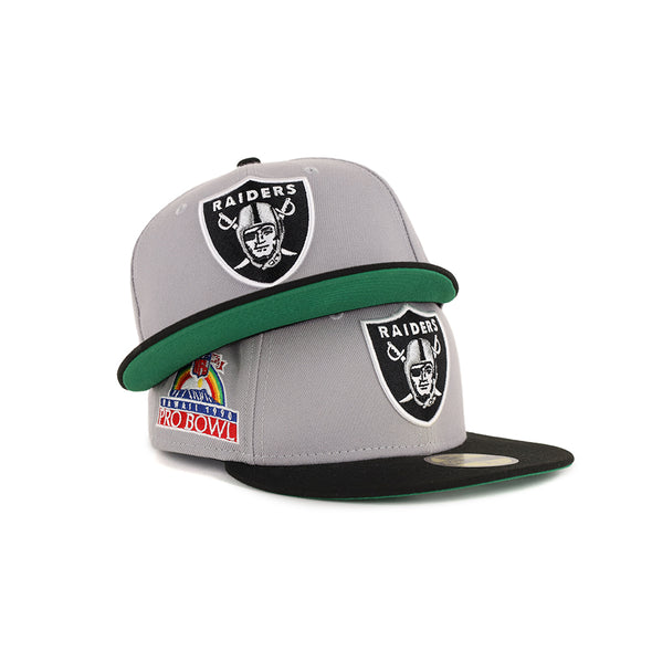 Oakland Raiders Grey Black 2 Tone Pro Bowl SP Green 59Fifty Fitted