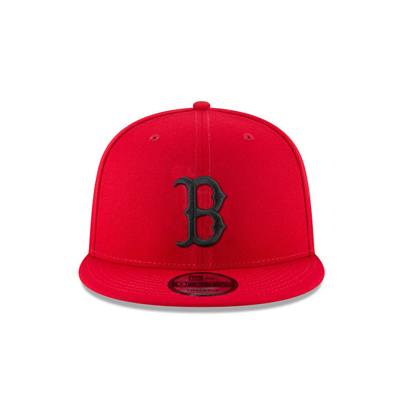 Boston Red Sox Scarlet Red On Black 9Fifty Snapback