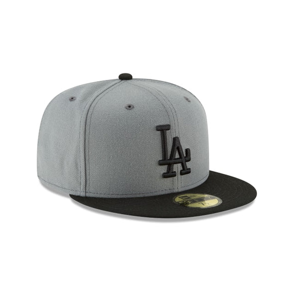 Los Angeles Dodgers MLB Storm Gray Black 59Fifty Fitted Hat
