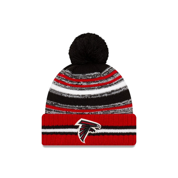 Atlanta Falcons New Era 2021 NFL Sideline Sport Official Pom Knit Beanie