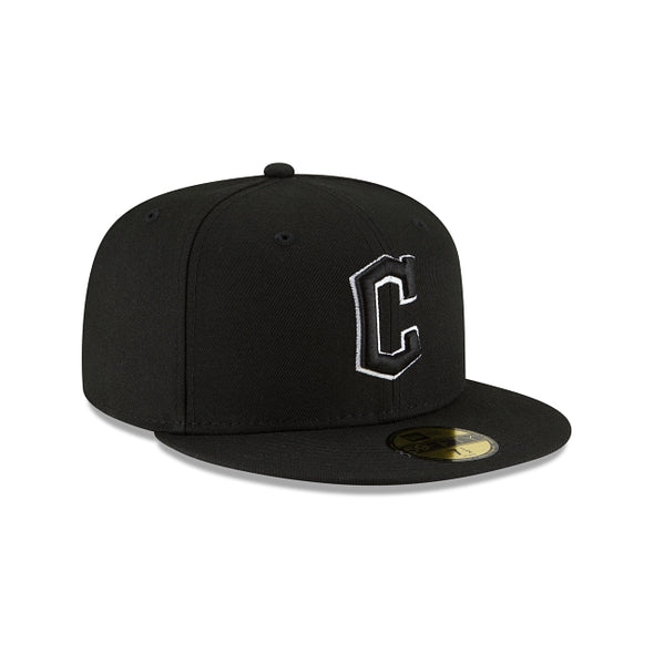 Cleveland Guardians MLB Basic Black on White 59Fifty Fitted Hat