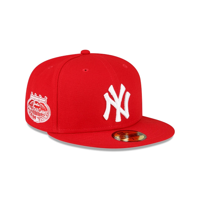 New York Yankees Scarlet Red White ASG Side Patch 59FIFTY Fitted 7 3/8