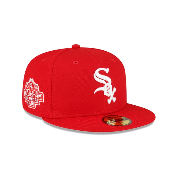 Chicago White Sox Scarlet Red White ASG Side Patch 59Fifty Fitted